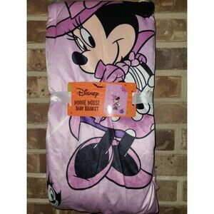 Disney Halloween Minnie Baby Blanket (30 X 40 Inches) Minnie Witch Pink NEW
